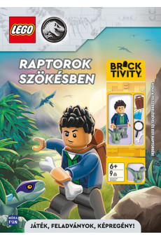 Lego Jurassic World: Raptorok szökésben - Kenji a felszerelésével és egy raptorbébi