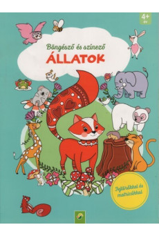 Böngésző és színező: Állatok - Fejtörőkkel és matricákkal